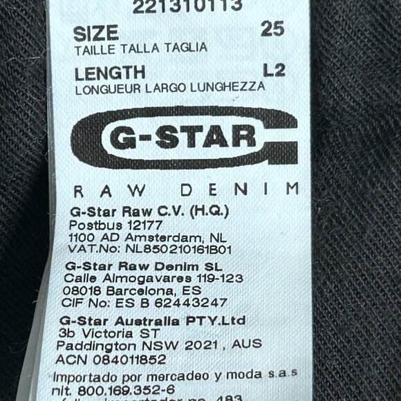 G-STAR Raw 5204 Refender Zip Skinny Ankle Women's Jean's Black Size 25 - Picture 10 of 15